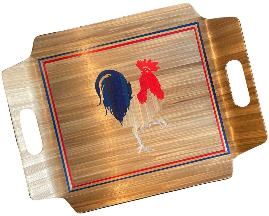 Atelier LASTO - Stéphanie TROLEZ - Plateau George BLANC - Marqueterie-paille