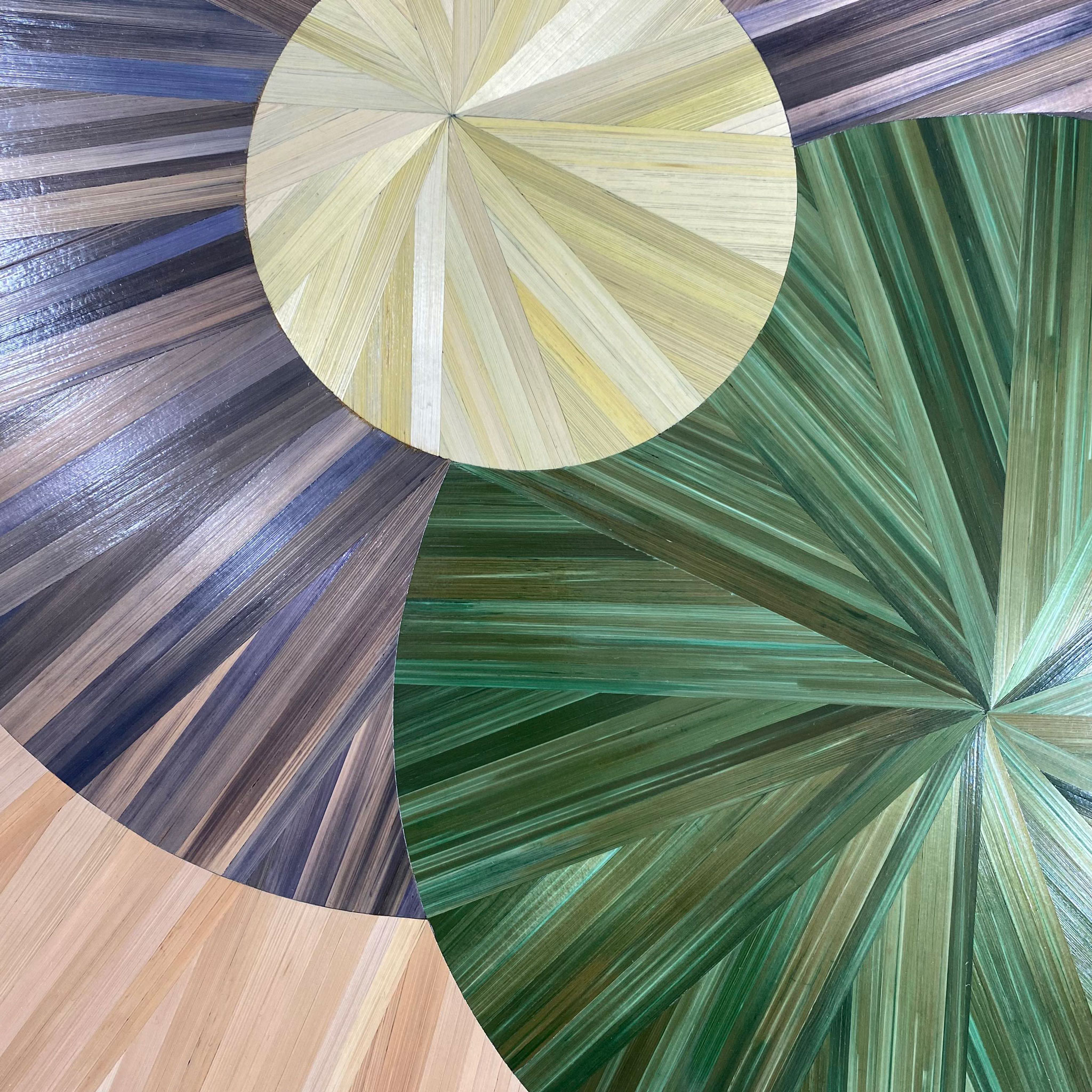 Atelier LASTO - Stéphanie TROLEZ - Table basse - Palette - Marqueterie de paille